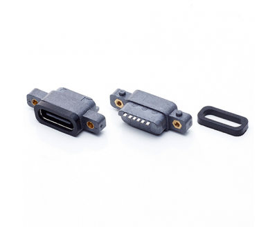 WATERPROOF USB TYPE C Female Conn 90°