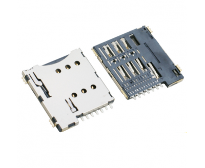 MICRO SIM PUSH 6/6+1PH1.35有彈片/無彈片卡座連接器