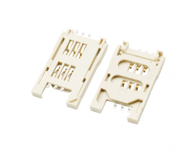SIM 6P H2.5/2.8全塑掀蓋式黑、白膠卡座連接器